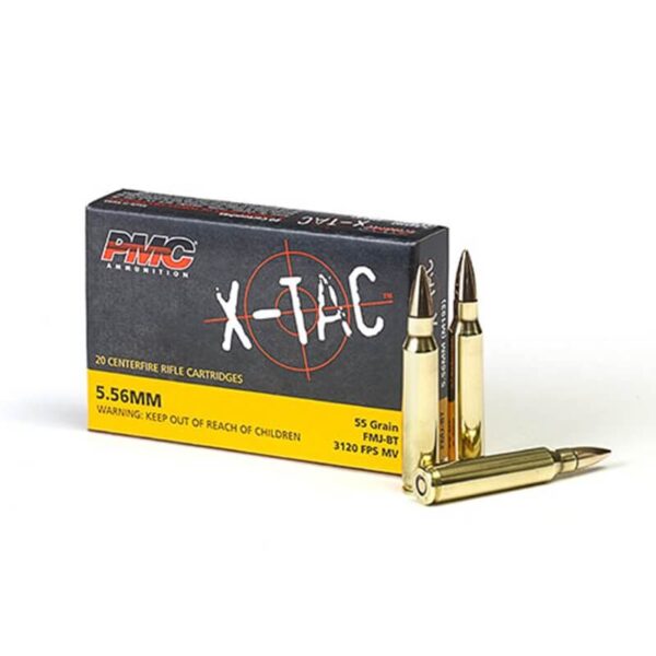 Box of PMC X-Tac 5.56mm 55 gr Battle Pack Rifle Ammo