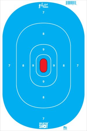 Pro-Shot SILHINTPBLUE SplatterShot  Silhouette Hanging Tagboard 12" x 18" Hi-Vis Blue Impact Enhancement White 8 Per Pkg