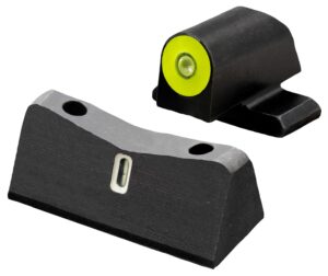 XS Sights SI0013S5Y DXT2 Big Dot Night Sights- Sig Sauer- Springfield Armory  Black | Green Tritium Yellow Outline Front Sight Green Tritium White Outline Bar Rear Sight