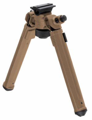 Magpul MAG951-FDE Bipod  made of Aluminum with Flat Dark Earth Finish, ARMS 17S-Style Attachment, 6.80-10.30" Vertical Adjustment & Rubber Feet for AR-Platform
