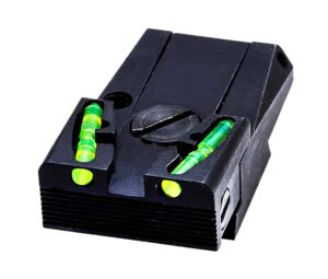HiViz MKAD211 Adjustable Rear Sight Ruger MK i, II, III & IV Green Fiber Optic