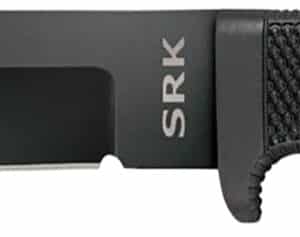 Cold Steel CS49LCK SRK  6" Fixed Clip Point Plain Black Tuff-Ex Finish SK-5 Steel Blade, 4.75" Black Kray-Ex Handle, Includes Sheath