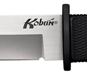 Cold Steel CS17T Kobun  5.50" Fixed Tanto Plain AUS-8A SS Blade/Black Deep Checkered Kray-Ex Handle Includes Belt Clip/Sheath