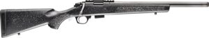 Bergara Rifles BMR006 BMR Carbon Fiber Full Size 17 HMR 5+1/10+1 20" Matte Blued Carbon Fiber/Steel Threaded Barrel & Drilled & Tapped Steel Receiver, Fixed Black/Gray Speckled Synthetic Stock