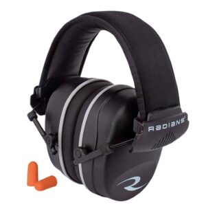 Radians R2500CS R2500 Muff Foam 25 dB 32 dB Over the Head Orange Black Adult 1 Pair