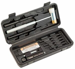 Wheeler 952636 AR15 Hammer & Roll Pin Punch Set Black Steel AR Platform Firearm