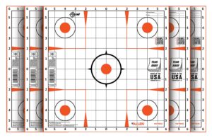 EZ-Aim 15333100 Sight-In  Grid Paper Self-Adhesive 12" x 12" Orange/White 100 Per Pack