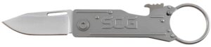 S.O.G SOG-KT1001-C KeyTron  1.80" Folding Plain Clip Point Grey 5Cr13MoV SS Blade/ Grey Stainless Steel Handle
