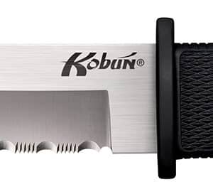 Cold Steel CS17TS Kobun  5.50" Fixed Tanto Serrated AUS-8A SS Blade/Black Checkered Kray-Ex Handle Includes Sheath