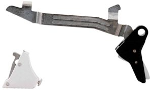 Timney Triggers ALPHAGLOCK5 Alpha Competition 9mm Luger/40 S&W/22 LR, Silver Straight Trigger, Compatible w/Glock Gen5 & Glock 44
