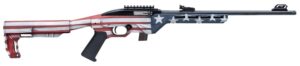 Citadel CIT22LRBUSA Trakr  22 LR 10+1 18" Blued Steel Threaded Barrel & Receiver, American Flag Synthetic Stock