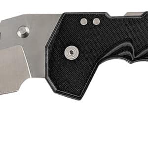 Cold Steel CSFL60DPLM Mayhem  6" Folding Clip Point Modified Cleaver Plain Satin AUS-10A SS Blade/7.20" Black Contoured G10 Handle Includes Pocket Clip