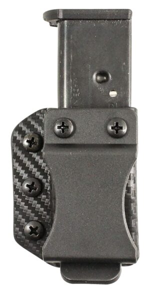 DeSantis Gunhide A100KJJJZ Persuader Mag Pouch  Double Stack IWB/OWB Black Kydex Belt Clip Ambidextrous