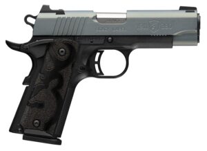 Browning 051993492 1911 Black Label Compact Frame 380 ACP 8+1 3.63" Matte Stainless Steel Barrel, Northern Lights Cerakote Serrated Steel Slide, Matte Black Polymer Frame, Black Polymer Grip
