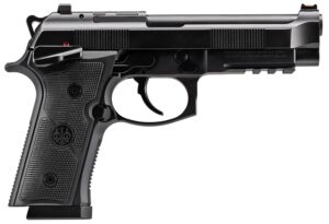 Beretta USA J92XFMSDA20 92GTS  9mm Luger 10+1 4.70" Black Inox Steel Barrel, Black Cerakote Optic Ready/Serrated Steel Slide + Aluminum Frame w/Beavertail & Picatinny Rail, Ambidextrous