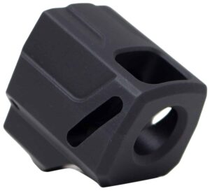 Faxon Firearms FFPACOMPSSS01 EXOS-525 Compensator Black Nitride 6061 Aluminum 1/2"x28 Threads 1.125" OAL Compatible w/ Sig Sauer P365/P365 XL