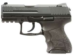 HK 81001106 P30SK V1 LEM Sub-Compact Frame 9mm Luger 10+1 3.27" Black Steel Barre, Black Cerakote Steel Slide, Polymer Frame w/Picatinny Rail, Black Interchangeable Backstrap Grip, Ambidextrous