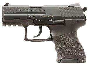 HK 81001108 P30SK V3 Sub-Compact Frame 9mm Luger 10+1 3.27" Black Steel Barrel, Black Cerakote Serrated Steel Slide, Black Polymer Frame w/Picatinny Rail, Ambidextrous