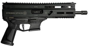 Grand Power 8588005808545 SP9A3G Stribog 9mm Luger 30+1 8" Black Threaded Barrel, M-LOK Handguard, Black Hardcoat Anodize Aluminum/Polymer Receiver w/Picatinny Rail, Black Polymer Grip, Ambidextrous