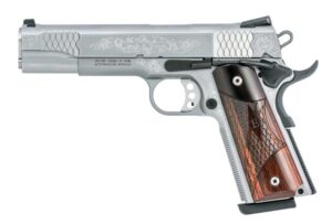 SW1911 45acp 5" S Wood Grip Engraved