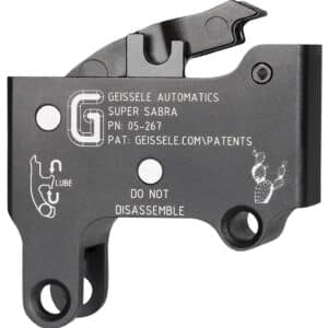 Geissele Automatics 05267 Super Sabra Trigger Pack Two-Stage Curved Trigger with 5.50-7.50 lbs Draw Weight & Black Oxide Finish for IWI Tavor, X95