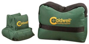 Caldwell 939333 DeadShot Shooting Bag Combo Prefilled Dark Green 600D Polyester Includes Front and Rear Bags