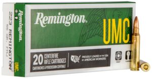 Remington Ammunition 23711 UMC  223Rem 55gr Full Metal Jacket 20 Per Box/10 Case