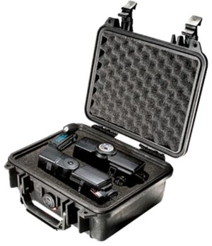Pelican 1200000110 Protector Case Black Polypropylene Holds Handgun