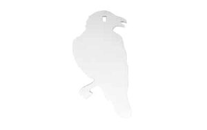 B/C AR500 3/8" SILHOUETTE CROW WHT