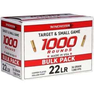 Winchester Target & Small Game Rimfire Ammunition .22 LR 36gr PHP 1280 fps 1000/ct