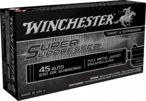 WINCHESTER SUPPRESSED 45ACP 230GR FMJ 50RD BX
