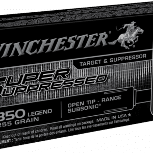 WINCHESTER SUPER SUPPRESSED 350 LEGEND 265GR OPN TIP SUBSONIC 20RD BX 200RD CASE