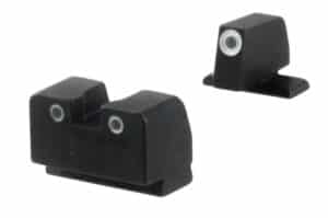 AmeriGlo SG181 Optic Compatible Sight for Sig Sauer  Tall Suppressor Green Tritium White Outline Front Sight-Green Tritium White Outline Rear Sight