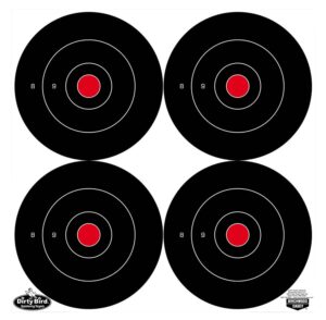 Birchwood Casey 35570 Dirty Bird  6" Bullseye Tagboard Hanging Black/White 100 Per Pkg