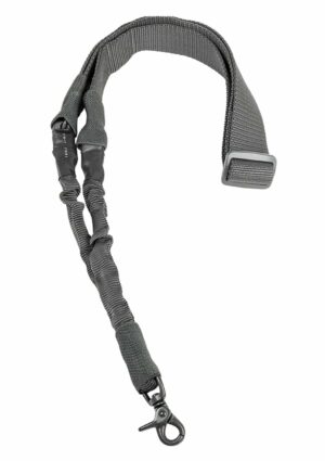 NcStar AARS1PU Single Point Sling  Urban Gray Nylon 44"-60" OAL Adjustable Bungee Rifle