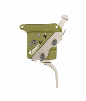 Timney Triggers 51716V2 Elite Hunter  Straight Trigger with 3 lbs Draw Weight & Green/Nickel Finish for Remington 700 Right