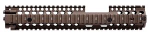 Daniel Defense 0100408030 M4A1 FSP RIS II Handguard 12.25" 2-Piece, Free-Floating Style Made of 6061-T6 Aluminum with Flat Dark Earth Anodized Finish & Picatinny Rail for AR-15