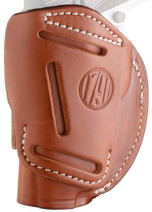 1791 Gunleather 4WH1CBRR 4-Way  IWB/OWB 01 Classic Brown Leather Belt Clip Fits 3-4" Barrel 1911