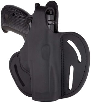 1791 Gunleather BHX5SSBLR BHX  OWB 05S Stealth Black Leather Belt Slide Fits Sig P320 Carry/Springfield XD-M Compact