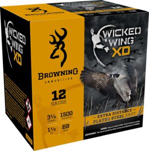 Browning Ammo B193411240 Wicked Wing XD  12Gauge 3.50" 1 1/2oz BBShot 25 Per Box/10 Case
