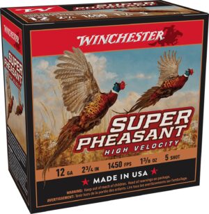 Winchester Ammo X12PHV5 Super Pheasant High Velocity High Brass 12Gauge 2.75" 1 3/8oz 5Shot 25 Per Box/10 Case