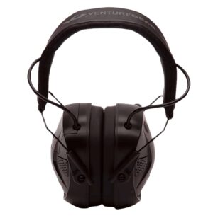 Pyramex VGPME30BT Venture Gear AMP Muff Polymer 26 dB Over the Head Black Adult 1 Pair