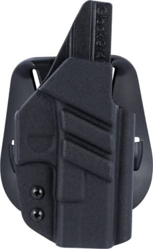 1791 Gunleather TACPDHOWBGLOCKBLKR Tactical Kydex  OWB Black Kydex Paddle Compatible w/Glock Right Hand