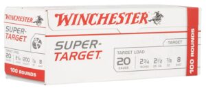 Winchester Ammo TRGT208VP Super-Target  20Gauge 2.75" 7/8oz 8Shot 100 Box/2 Case *Value Pack