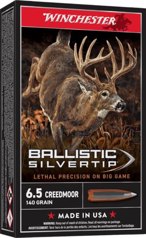 Winchester Ammo SBST65CM Ballistic Silvertip  6.5Creedmoor 140gr Rapid Controlled Expansion Polymer Tip 20 Per Box/10 Case