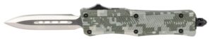 CobraTec Knives SADCCTK1SDAGNS CTK-1  Small 2.75" OTF Dagger Plain D2 Steel Blade/Winter Digi Camo Aluminum Handle Features Glass Breaker Includes Pocket Clip