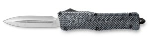 CobraTec Knives LCFCTK1LDNS CTK-1  Large 3.75" OTF Drop Plain D2 Steel Blade/Carbon Fiber Aluminum Handle Features Glass Breaker Includes Pocket Clip