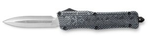 CobraTec Knives LCFCTK1LDAGNS CTK-1  Large 3.75" OTF Dagger Plain D2 Steel Blade/Carbon Fiber Aluminum Handle Features Glass Breaker Includes Pocket Clip