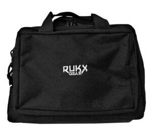 Rukx Gear ATICTDPCB Double Pistol  Black 600D Polyester Holds 2 Handguns