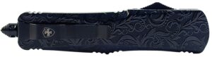 Templar Knife LMDG131 Gen II Maiden Gloss Large 3.50" OTF Dagger Plain Black Oxide Stonewashed 440C SS Blade, 5.25" Black Gloss Aluminum Handle, Glass Breaker